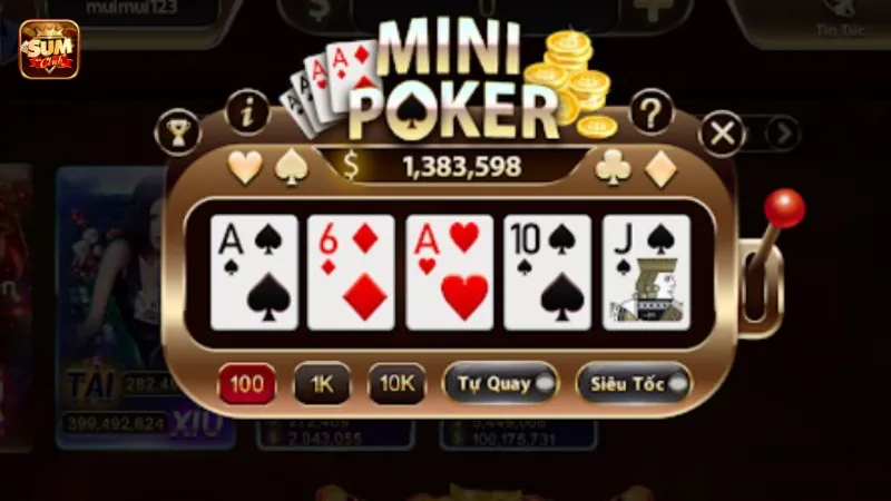 Khái quát về trò chơi mini poker tại Sumclub